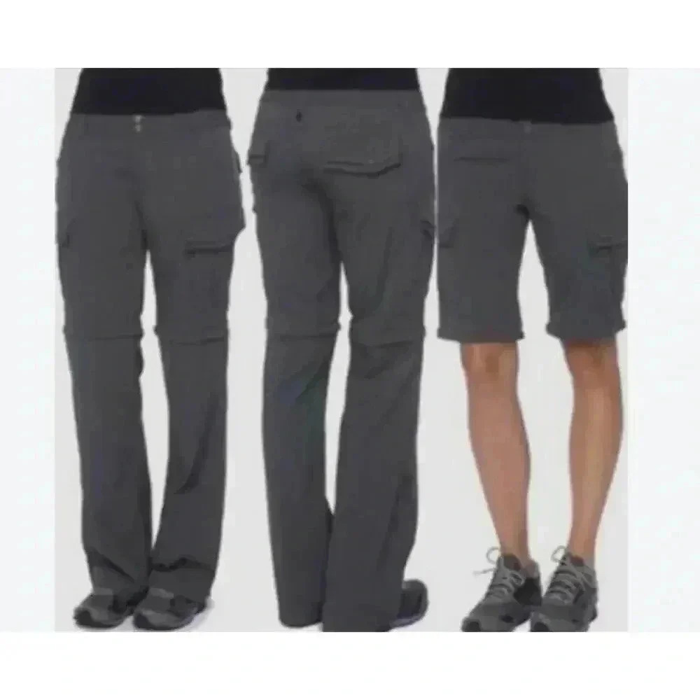 PrAna Sage Convertible Pants Women's 14 Charcoal Gray
